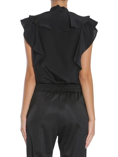 Shop Givenchy Ruffled Top In Black