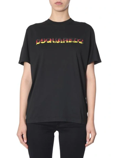 Shop Dsquared2 Smoke T-shirt In Black