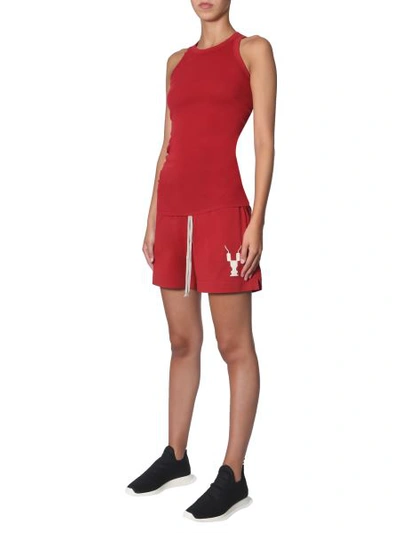 Shop Rick Owens Drkshdw Cotton Top In Red