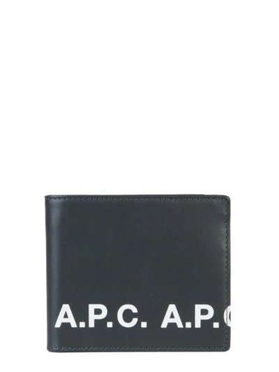 Shop Apc Wallet With Logo In Black