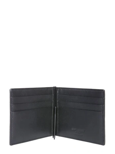 Shop Saint Laurent Bill Clip Wallet In Black