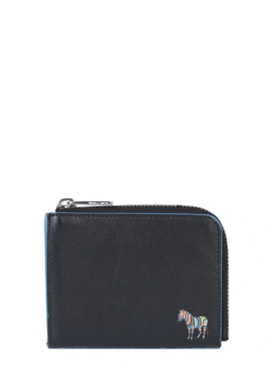 Shop Ps By Paul Smith Wallet With Lateral Zip In Black