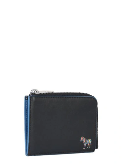Shop Ps By Paul Smith Wallet With Lateral Zip In Black