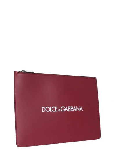 Shop Dolce & Gabbana Document Holder With Logo In Red