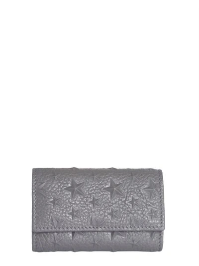 Shop Jimmy Choo Howick Keyring With Stars In Grey