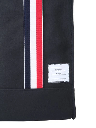 Shop Thom Browne Technical Fabric Tote Bag In Black