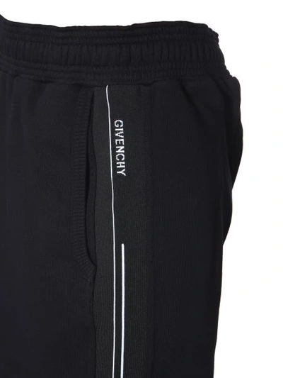 Shop Givenchy Bermuda With Striped Logo In Black