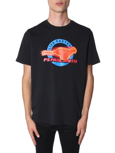 Shop Ps By Paul Smith Regular Fit T -shirt In Black