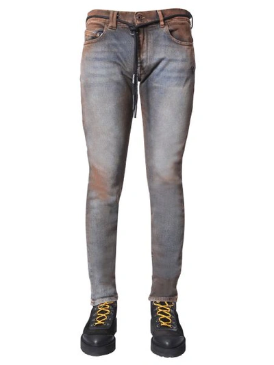 Shop Off-white Skinny Fit Jeans In Multicolour