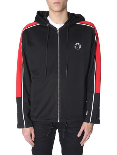 Shop Mcq By Alexander Mcqueen Hooded Zip-up Sweatshirt In Black