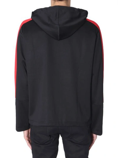 Shop Mcq By Alexander Mcqueen Hooded Zip-up Sweatshirt In Black