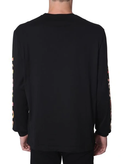 Shop Versace Long Sleeved T-shirt In Black