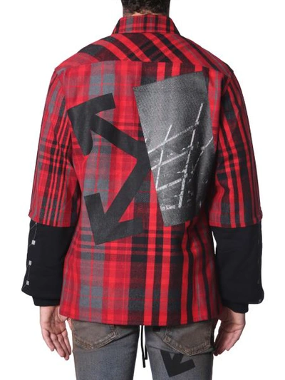 Shop Off-white Oversize Fit Shirt In Red