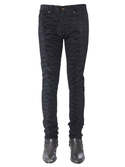 Shop Saint Laurent Skinny Fit Jeans In Black