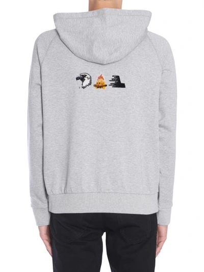 Shop Lanvin Hodded Sweatshirt In Grey