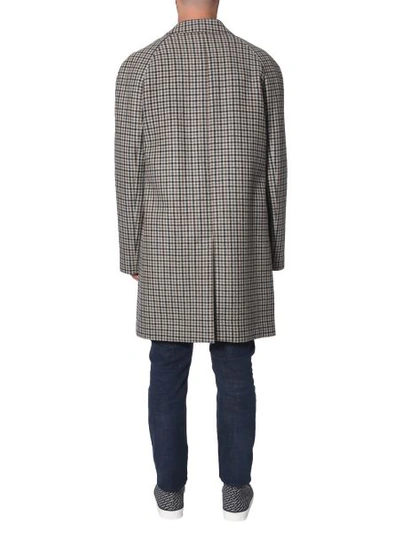 Shop Lanvin Checked Coat In Multicolour