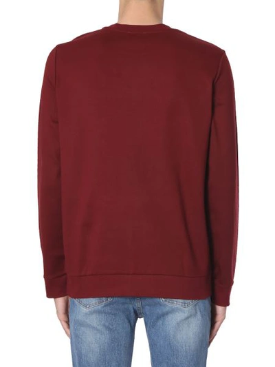 Shop Apc Sweatshirt With Logo Print In Bordeaux