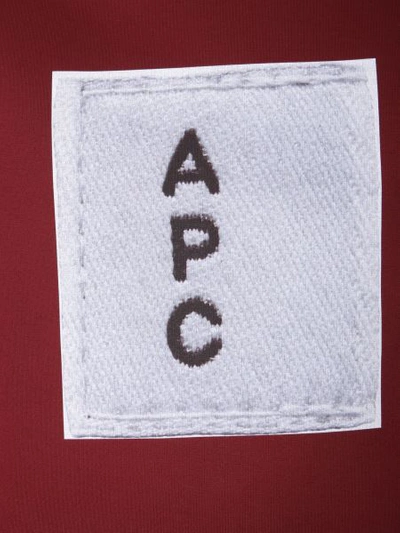 Shop Apc Sweatshirt With Logo Print In Bordeaux