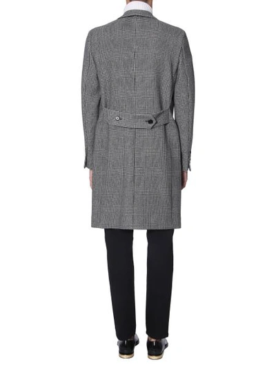 Shop Dolce & Gabbana Prince Of Wales Coat In Grey