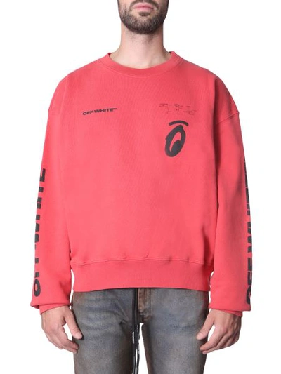 Shop Off-white "splitted Arrows" Sweatshirt In Red