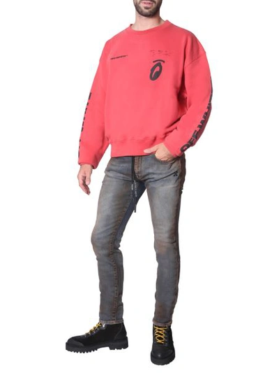 Shop Off-white "splitted Arrows" Sweatshirt In Red