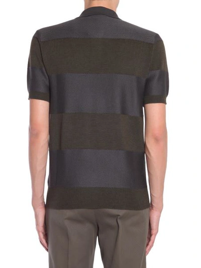 Shop Vivienne Westwood Striped Polo Shirt In Black