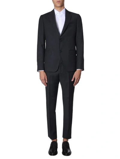 Shop Z Zegna Slim Fit Suit In Charcoal