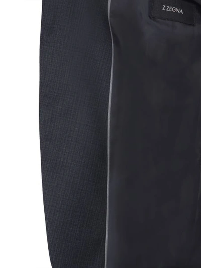 Shop Z Zegna Slim Fit Suit In Charcoal
