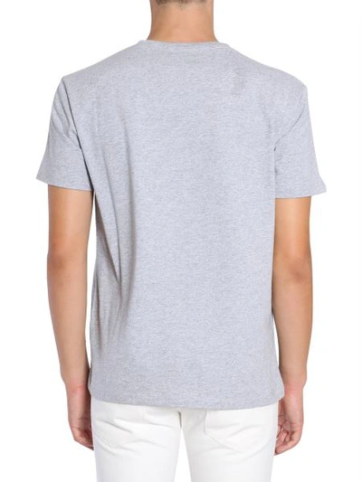 Shop Raf Simons Round Collar T-shirt In Grey