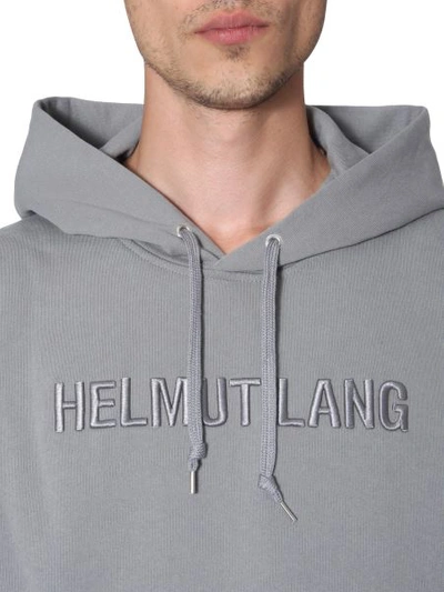 Shop Helmut Lang Crew Neck Sweatshirt In Grey