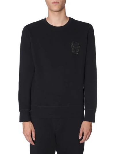 Shop Alexander Mcqueen Crew Neck Sweatshirt In Black