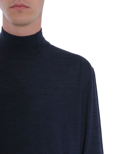 Shop Lanvin Turtleneck Jumper In Blue