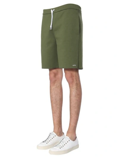 Shop Apc Small Bermuda In Green