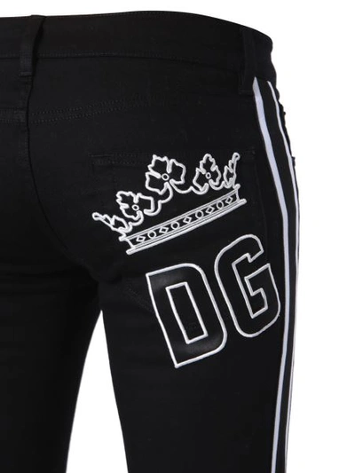 Shop Dolce & Gabbana Skinny Fit Jeans In Black