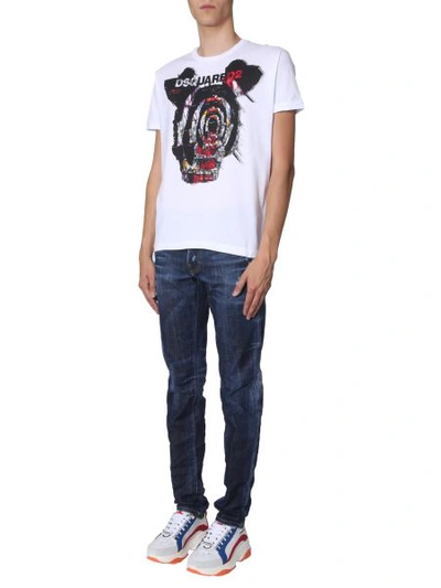 Shop Dsquared2 Printed T -shirt In White