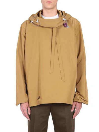 Shop Lanvin Oversized Hooded Jacket In Beige