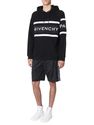 Shop Givenchy Hooded Sweatshirt In Black