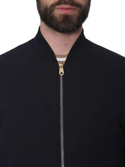 Shop Paul Smith Cotton Bomber Jacket In Blue