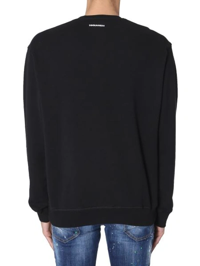 Shop Dsquared2 Icon Printed Sweatshirt In Black