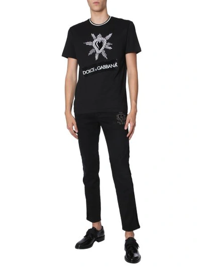 Shop Dolce & Gabbana Skinny Fit Jeans In Black