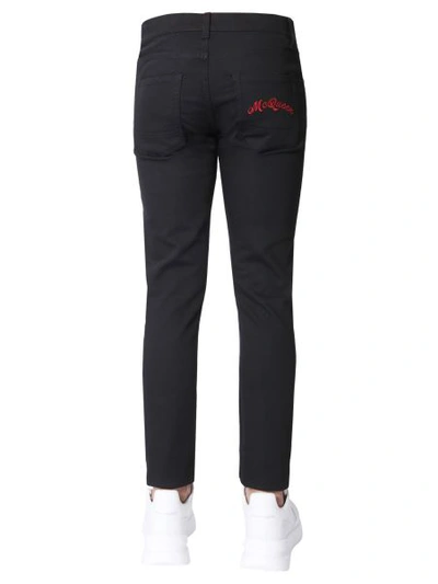 Shop Alexander Mcqueen Skinny Fit Jeans In Black