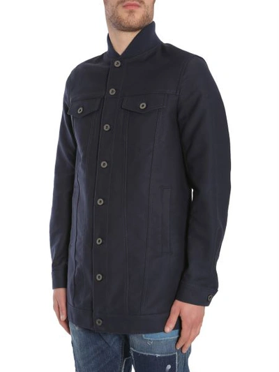 Shop Diesel Black Gold "johraly" Safari Jacket In Blue