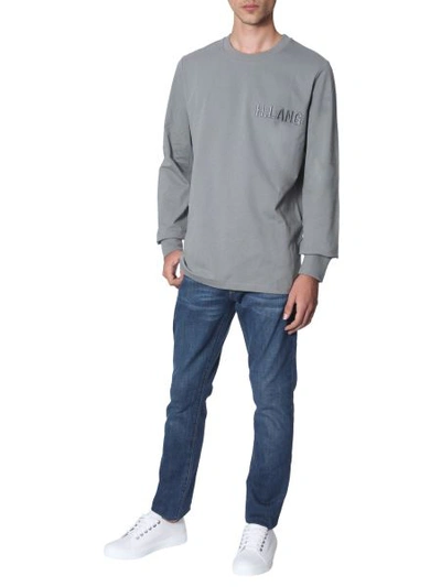 Shop Helmut Lang Crew Neck Sweatshirt In Grey