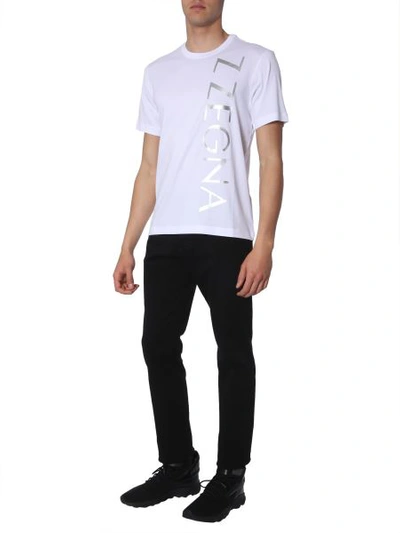 Shop Z Zegna Crewneck T-shirt In White