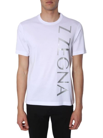 Shop Z Zegna Crewneck T-shirt In White