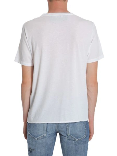 Shop Saint Laurent "appelle Moi" Print T-shirt In White