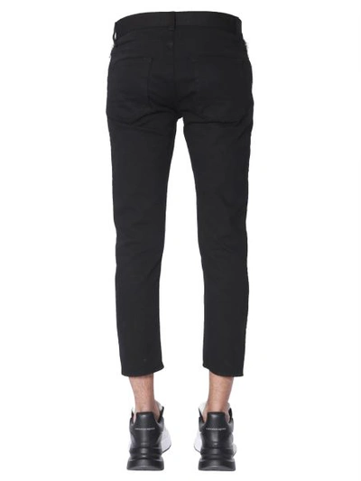 Shop Alexander Mcqueen Jeans With Side Zips In Black