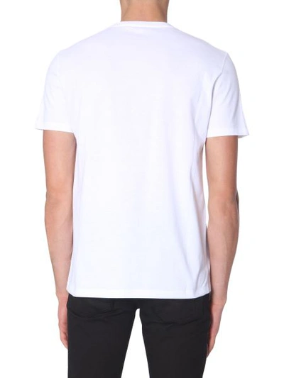 Shop Alexander Mcqueen Skull Metallic Print T-shirt In White