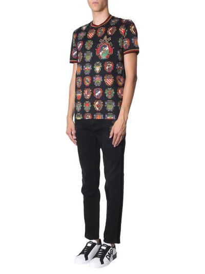Shop Dolce & Gabbana Round Neck T-shirt In Multicolour