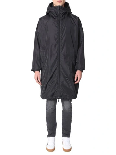 Shop Dsquared2 Parka With Zip And Hood In Black